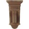Ekena Millwork 6 1/2"W x 6 1/2"D x 12"H Raised Fluting Wood Vintage Decor Corbel, Weathered Brown CORWD06X06X12RABR - alternate 2